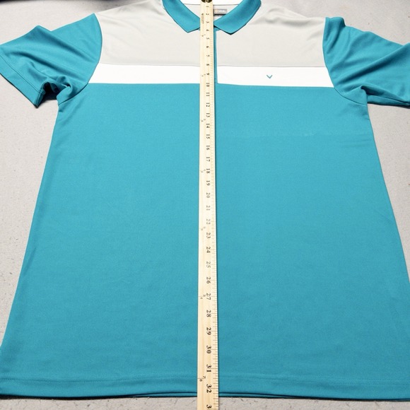 Calloway Opti Dri‎ Golf Polo Mens XXL Turquoise And Gray - Picture 6 of 7